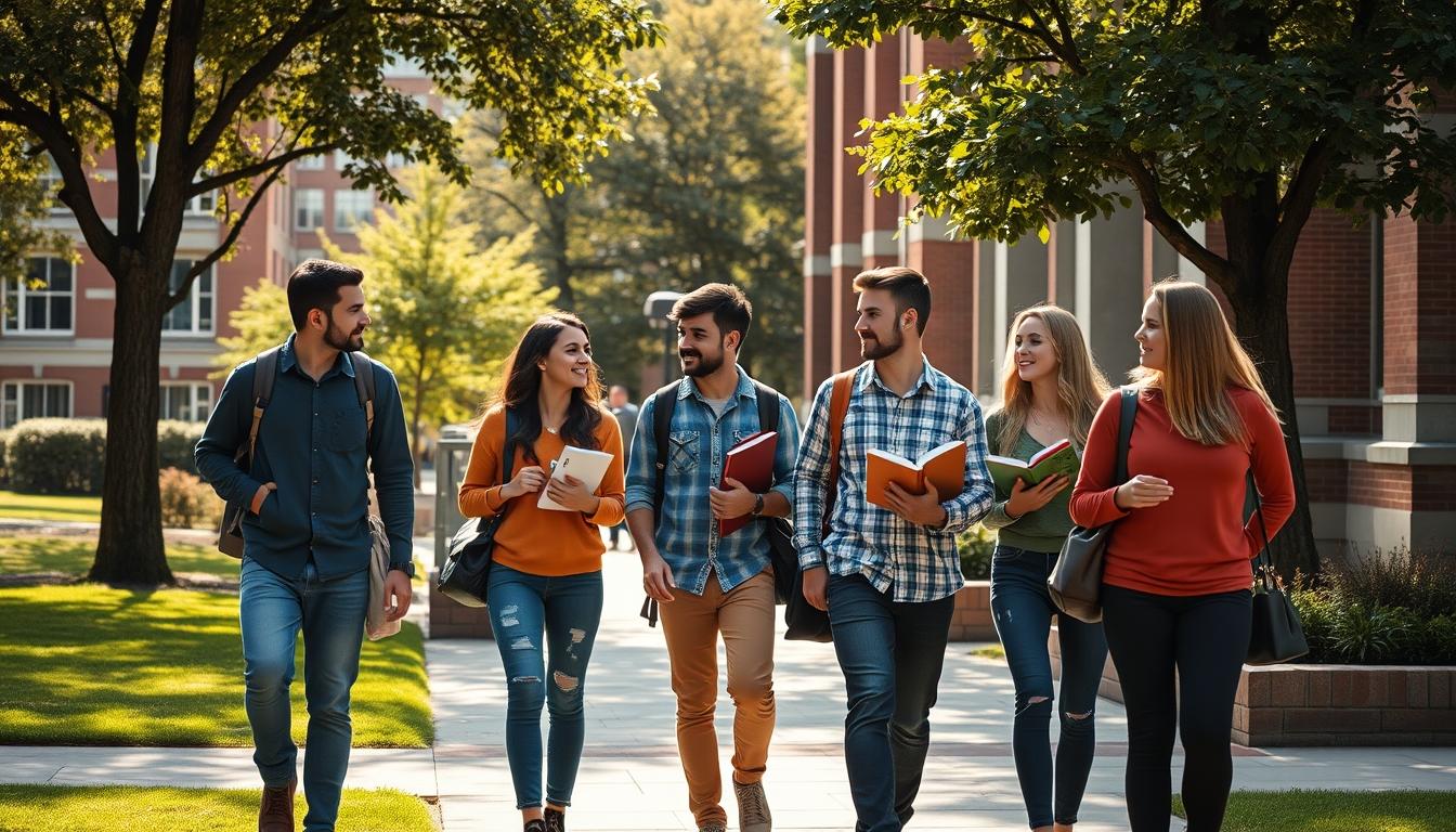 Student using a study guide to organize academic notes