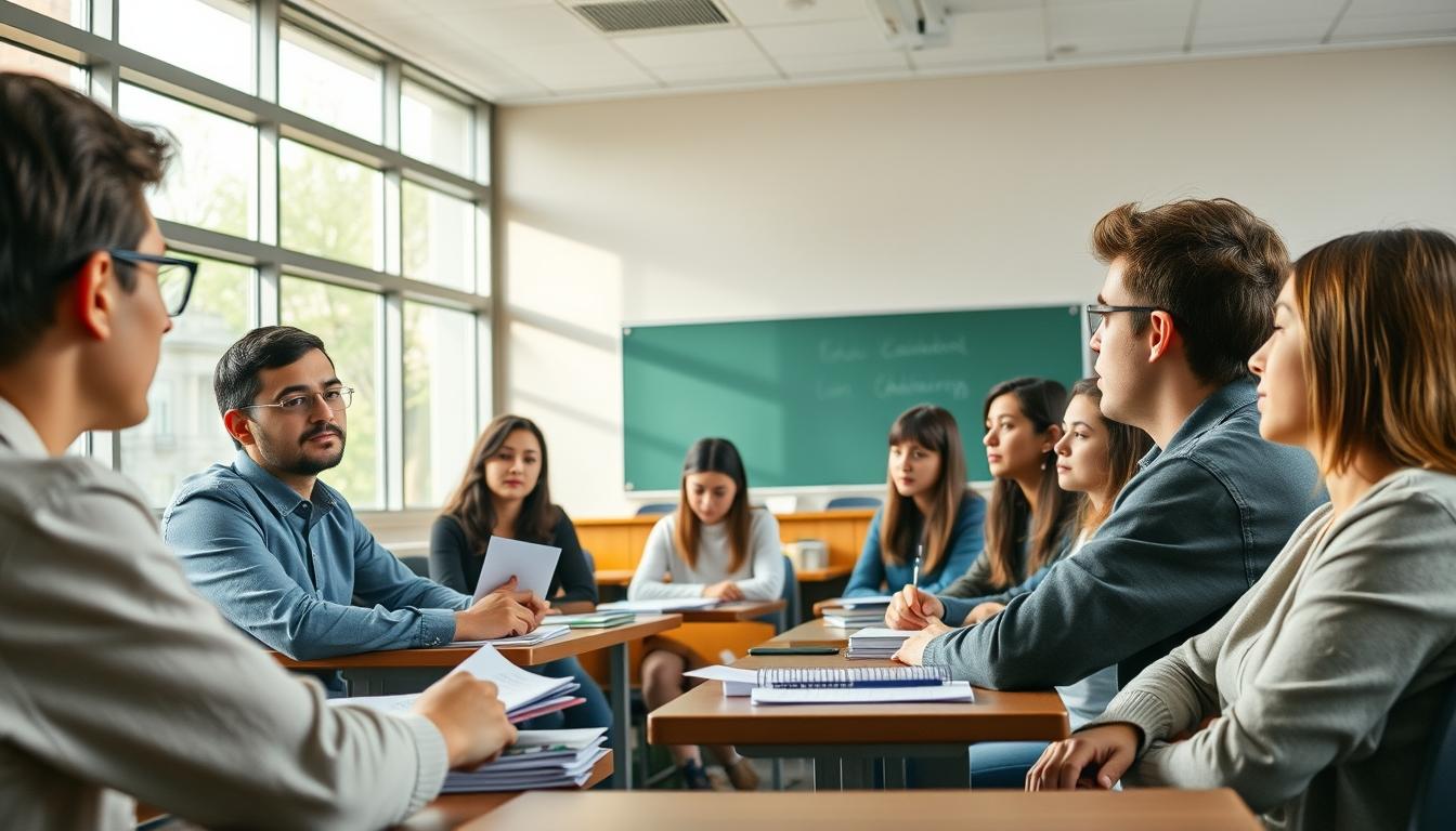 Structured study materials and learning resources on a desk